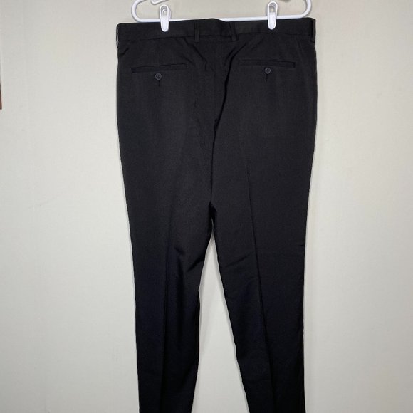 Perry Ellis Portfolio Dress Pants Men's 38 x 32 Slim Fit Black Business Office - Picture 2 of 14